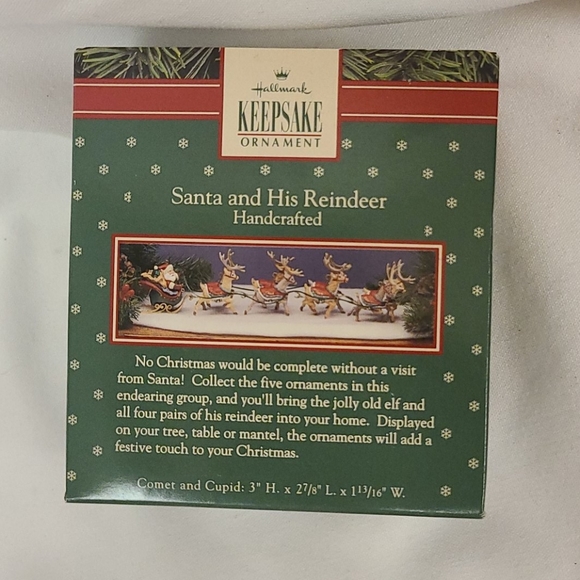HALLMARK Keepsake 1992 COMET AND CUPID #3 Santa Re - Picture 2 of 2